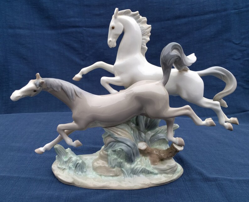 Lladro Horse Group 4655 Vintage Collectible 1970s Etsy