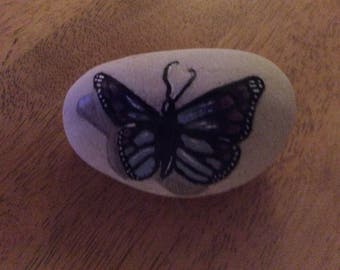 Pretty hand painted butterfly on scottish stone.