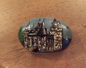 Hand painted castle stone