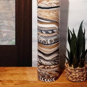 Bodenvase groß, große Bodenvase, Bodenvase 2 Fuß hoch, große Vase für Boden, Gebrannte Orange Vase, Southwestern Dekor, Große Orange Bodenvase