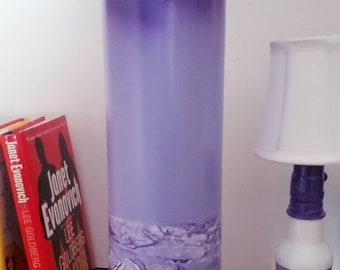 Vintage Murano Sommerso Amethyst Purple Venetian Glass Table Vase Ruffled Edge Bud Swung Vase European Italy Pottery Art Deco Mouthblown