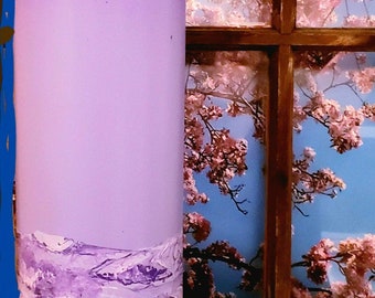 Maken Vakantie deze Lange paarse / rose kleur gecanneleerde top dikke glazen vaas - Etsy  Nederland