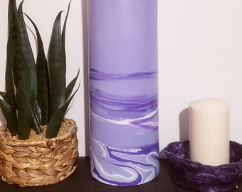 Tall Floor Vase Purple, Hand Blown Glass Floor Vase Tall, Tall Floor Vase, Tall Floor Vase, Floor Vase, Tall Vase for Floor, Lavender Vase