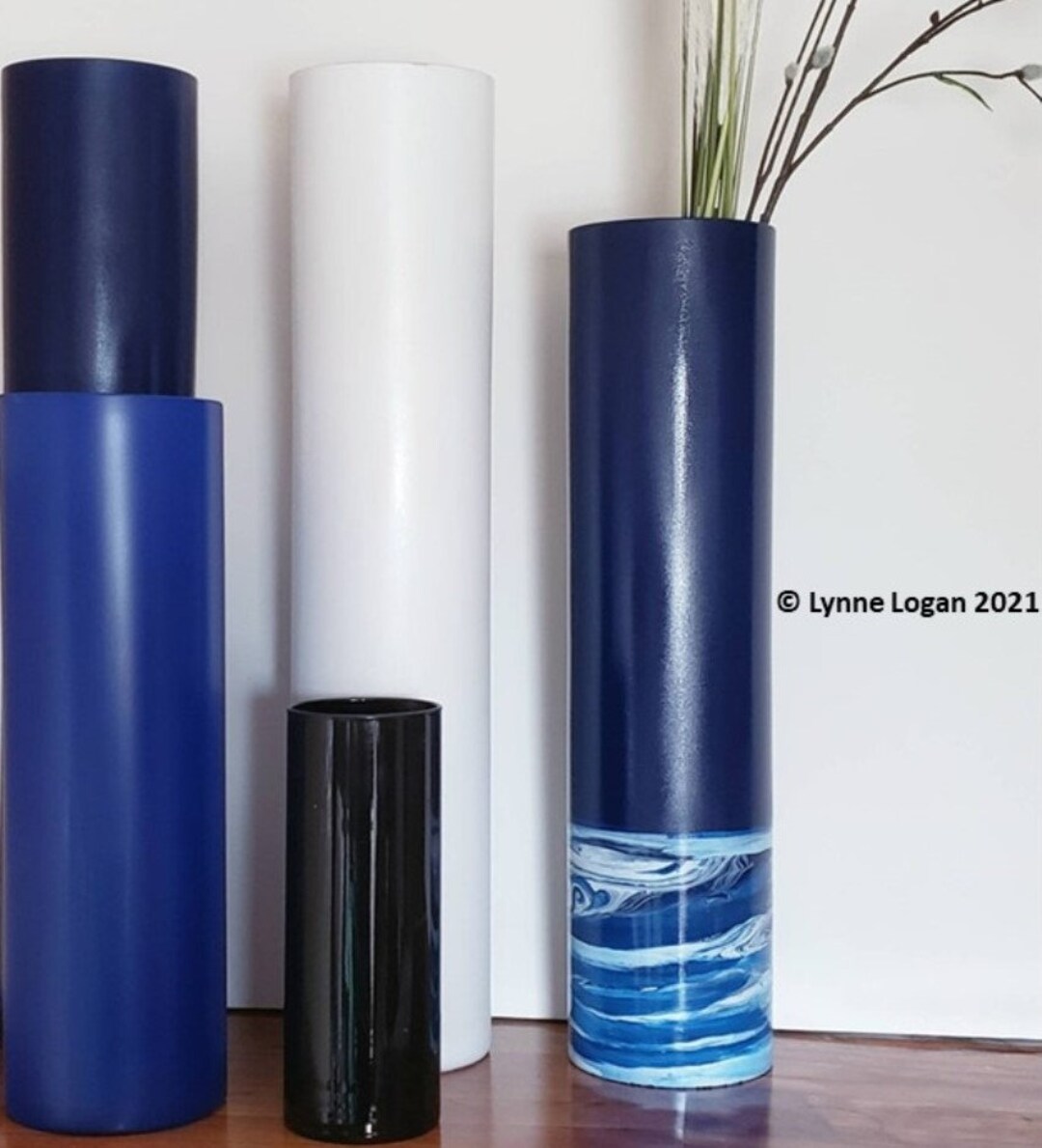 Tall Floor Vase Tall Blue Floor Vase Large Floor Vase Tall Etsy