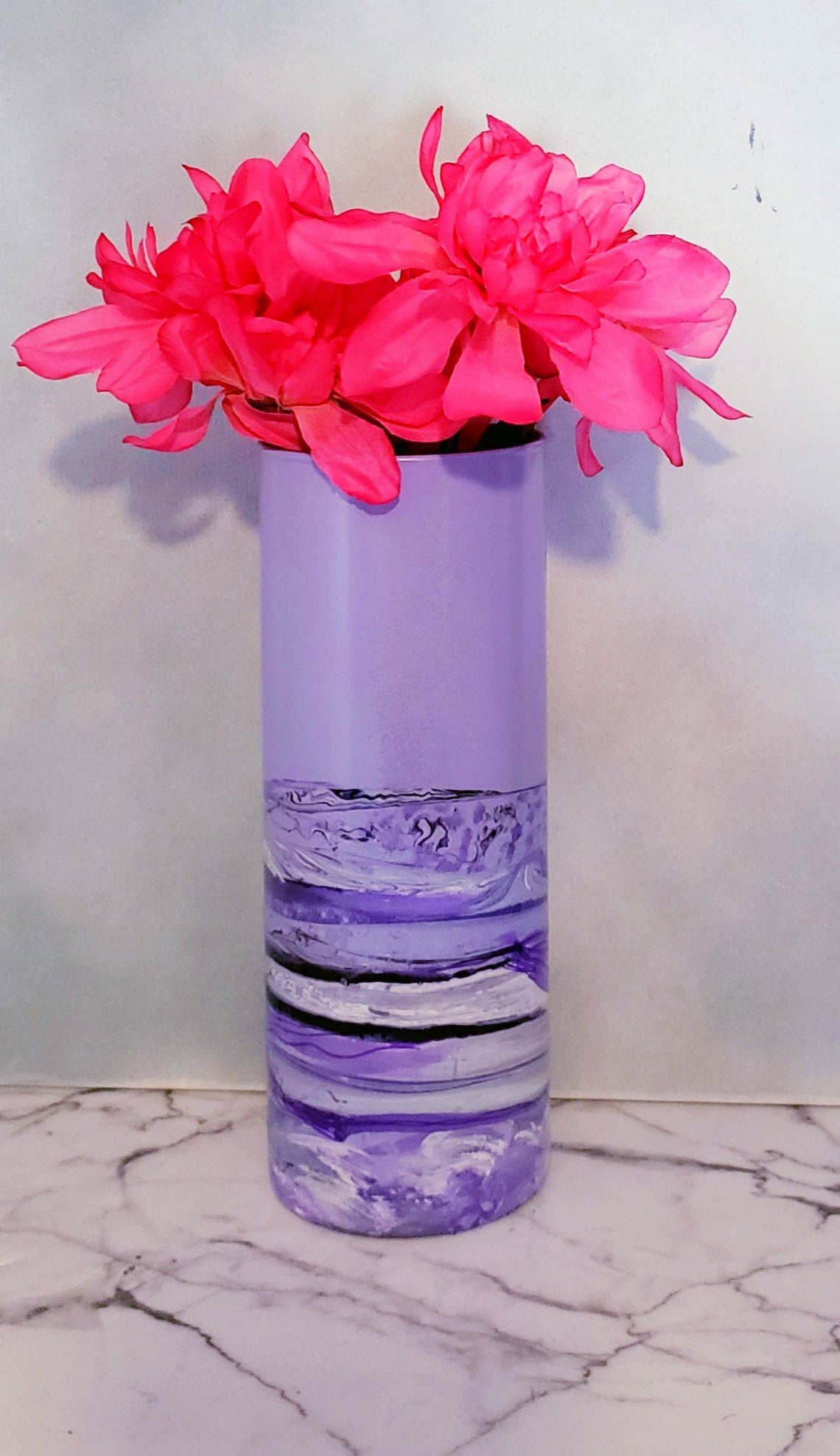 Purple Floor Vase Etsy