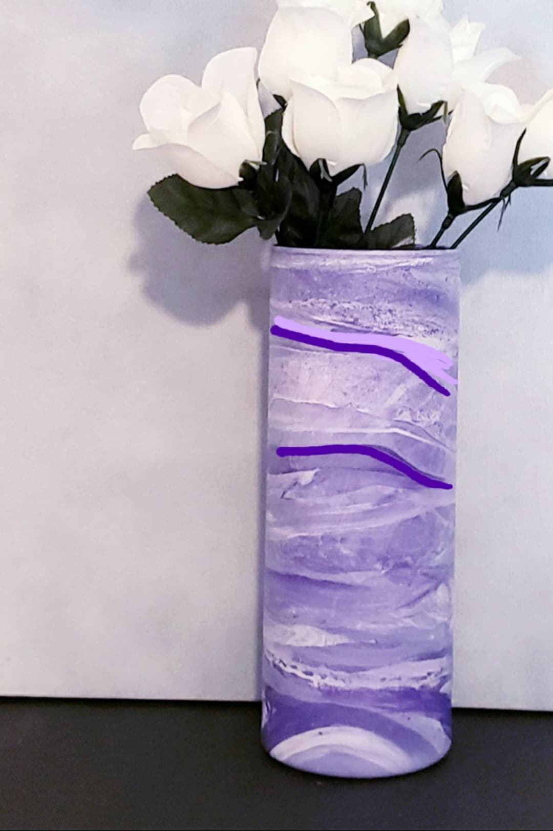 Tall Purple Floor Vase Floor Vase 3 Feet Tall Tall Floor Etsy