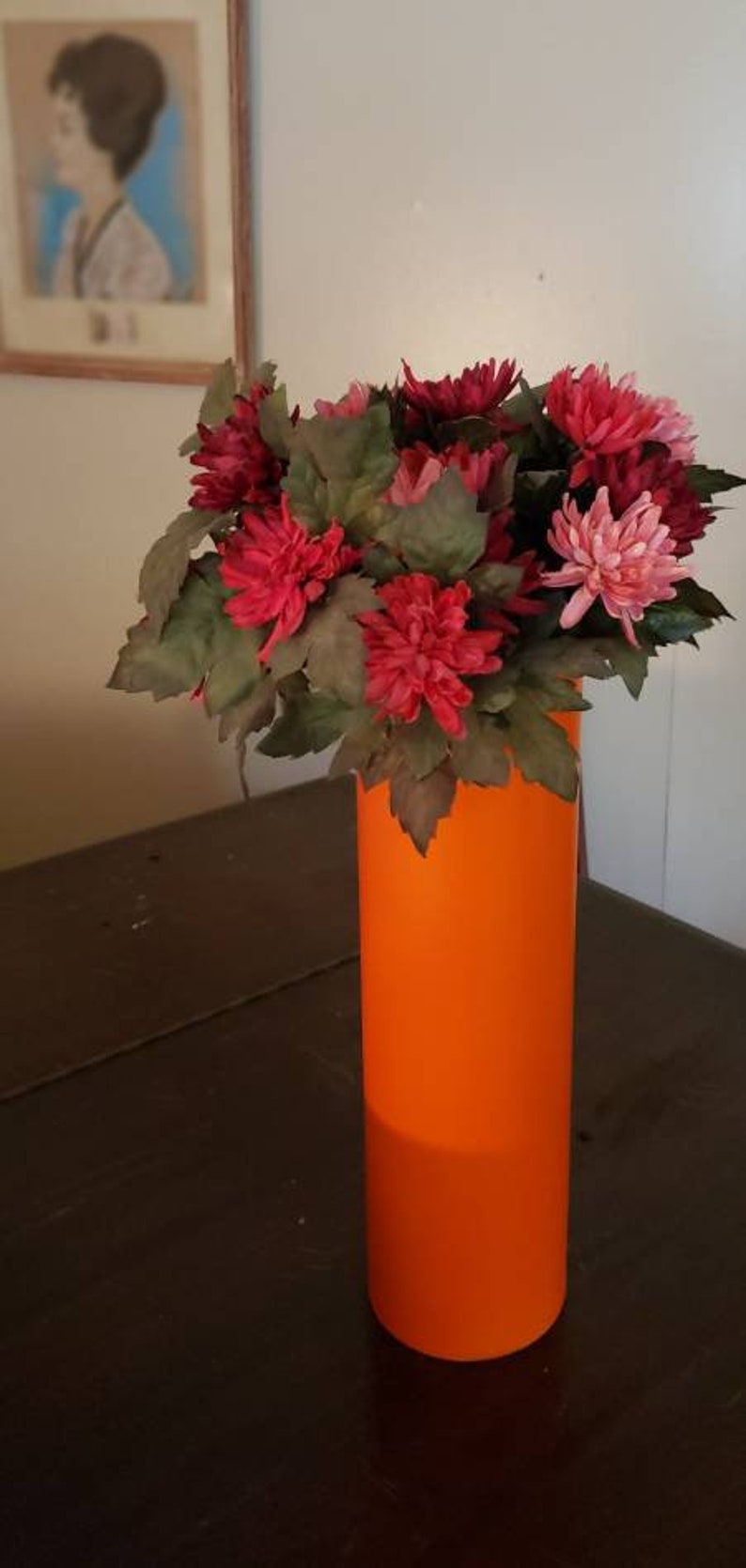 Tall Floor Vase Orange Floor Vase 3 Feet Tall Tall Floor Etsy