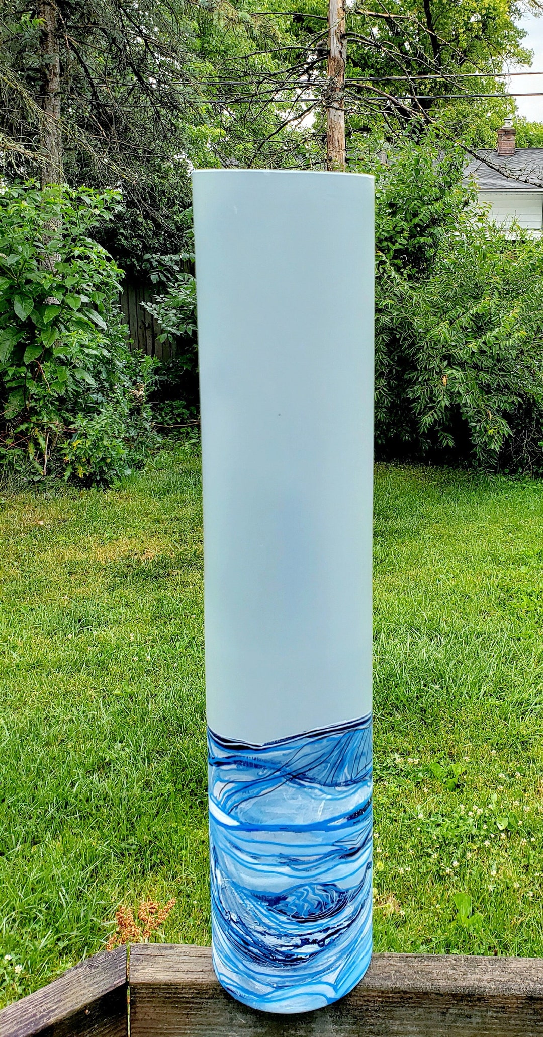 Floor Vase, Tall Floor Vase, Floor Vase Tall, Tall Vase for Floor, Blue