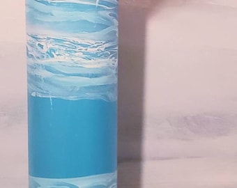 Tall Floor Vase 3 foot tall, Tall Floor Vase Hand Blown Glass, Floor Vase 3 ft tall, Tall Vase for Floor, Large Floor Vase, Beachy Vase