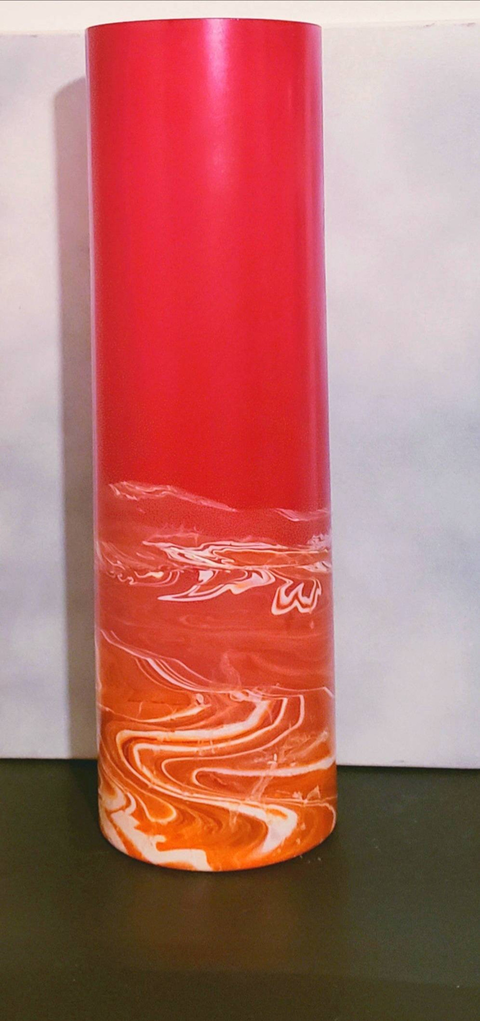Tall Floor Vase Red Floor Vase 3 Feet Tall Large Floor Vase Etsy