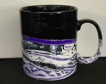 Large Coffee Mug, 20 oz Coffee Mug, Extra Large Purple Coffee Mug, Extra Large Coffee Mug, Oversized Mug, 20 oz Coffee Mug, Hand Painted Mug