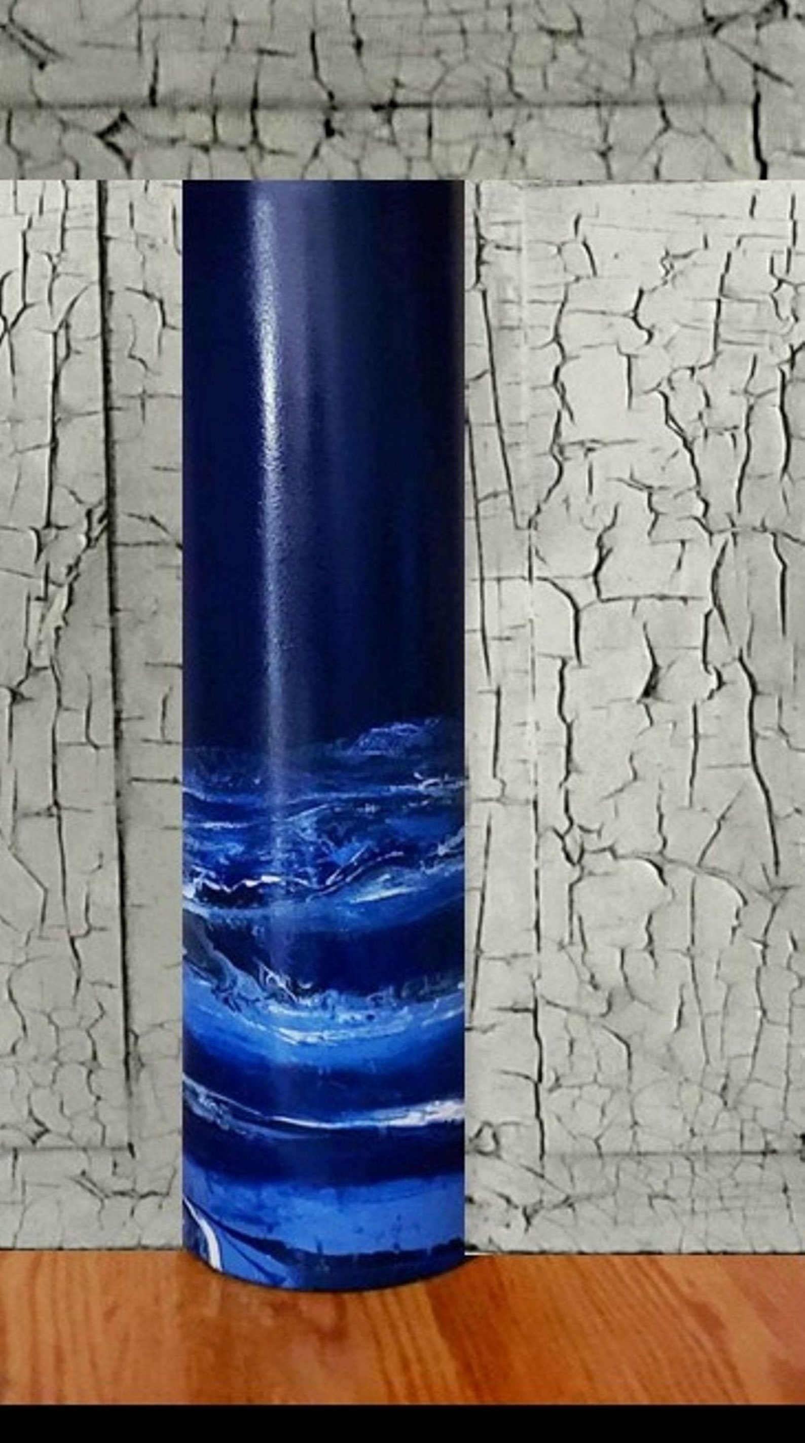 Floor Vase Tall/Navy Blue Glass Vase Etsy