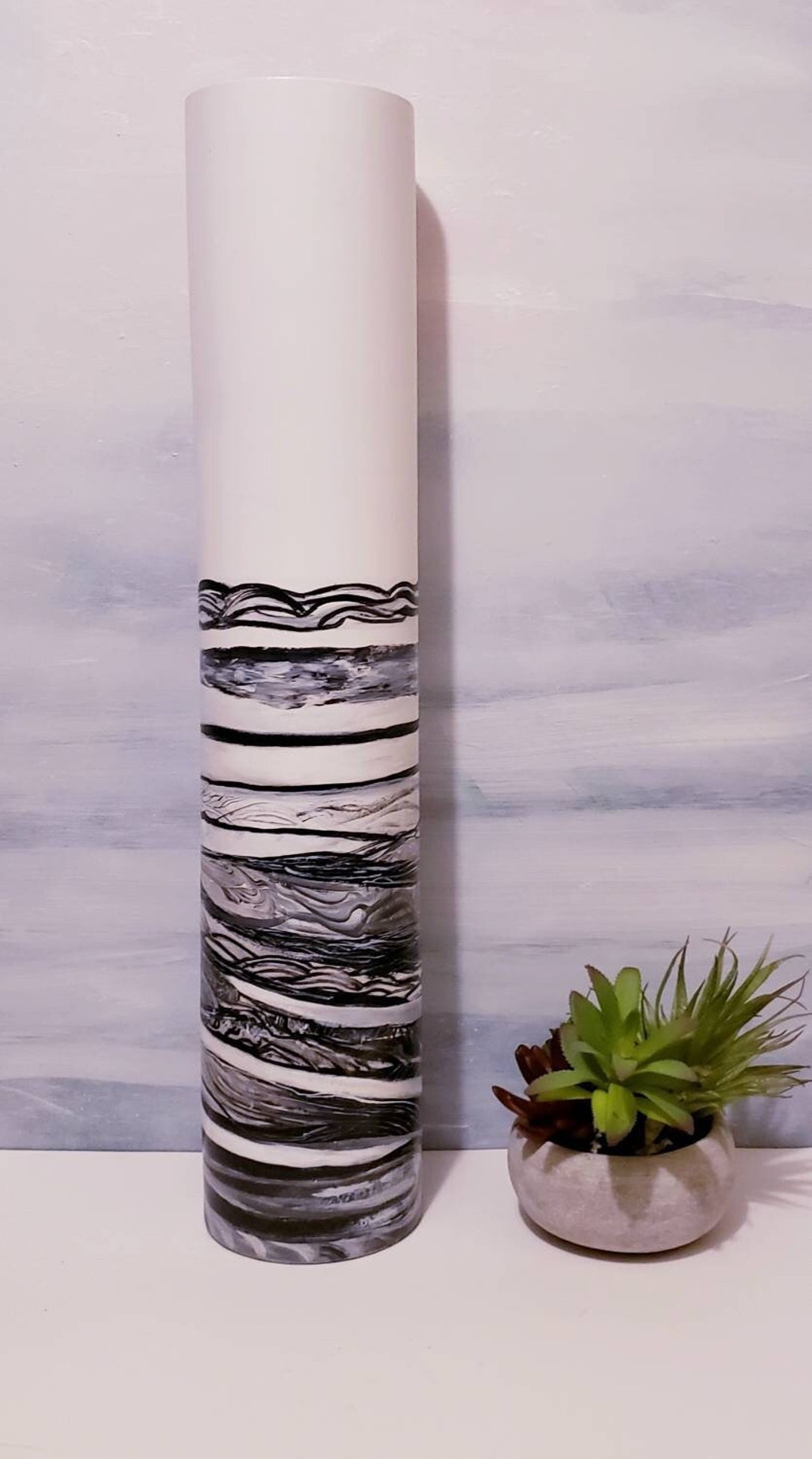 Tall White Floor Vase Tall Floor Vase Floor Vase 2 Foot Etsy