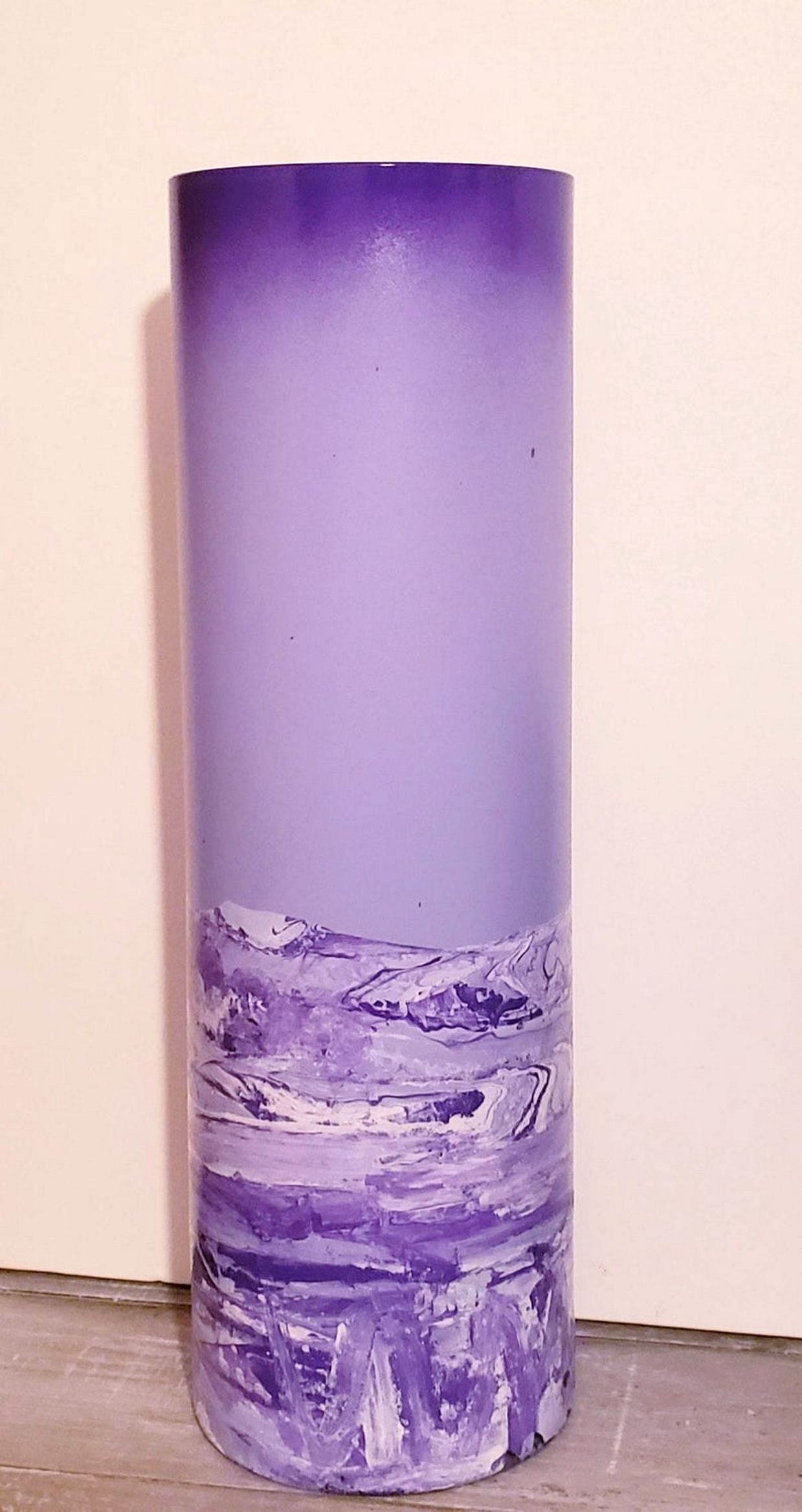 Floor Vase Tall/Purple Glass Vase Etsy