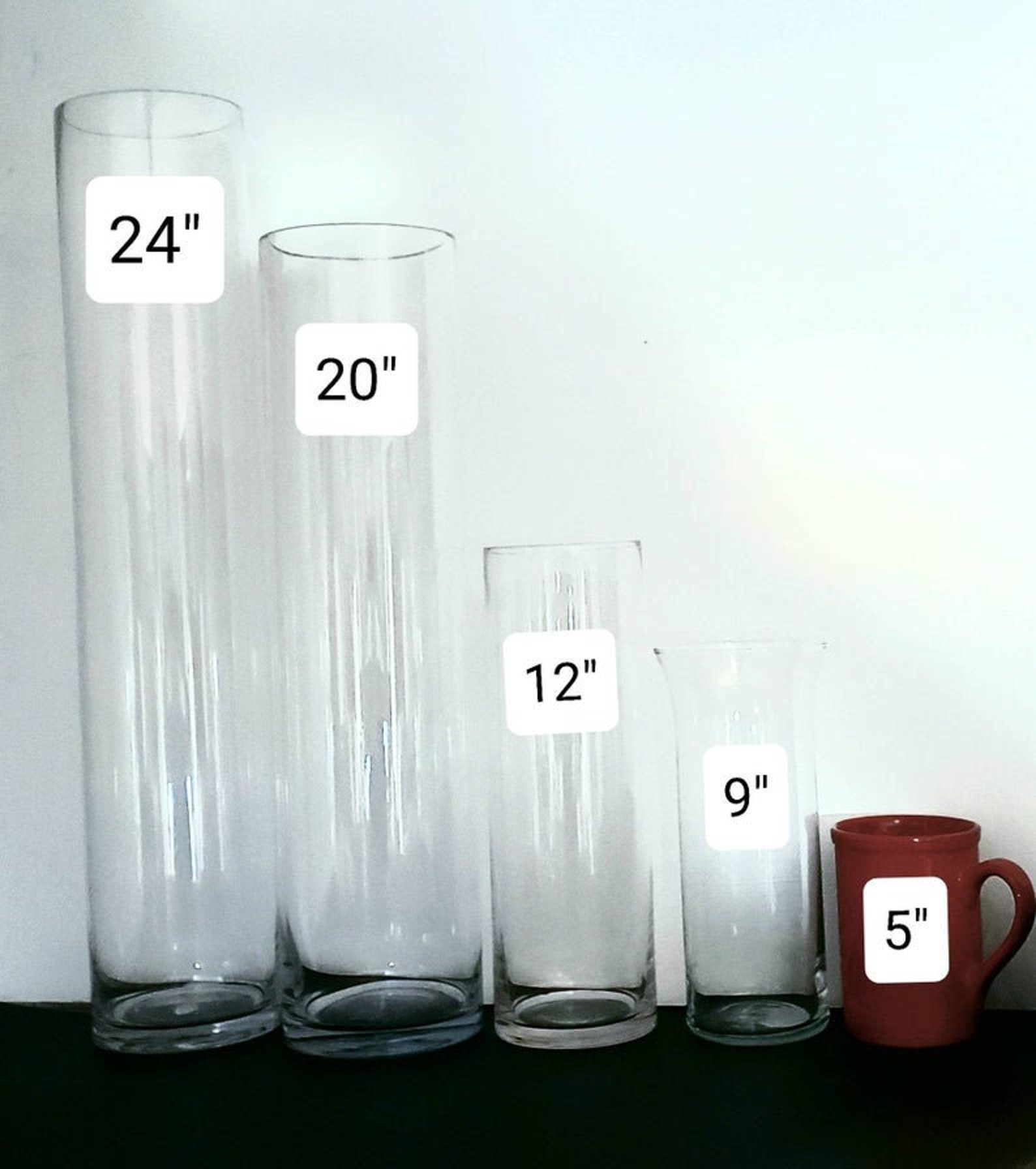 Tall Floor Vase Orange Floor Vase 3 Feet Tall Tall Floor Etsy