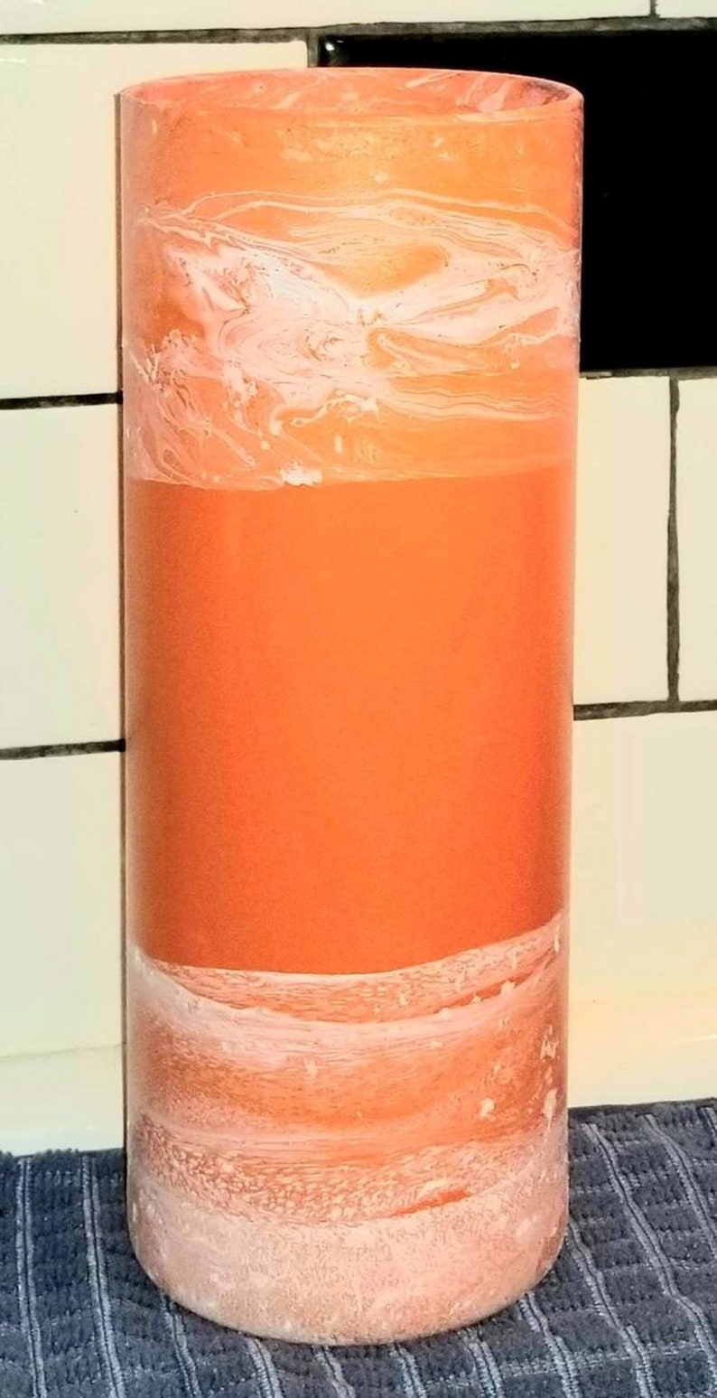 Tall Floor Vase Orange Floor Vase 3 Feet Tall Tall Orange Etsy