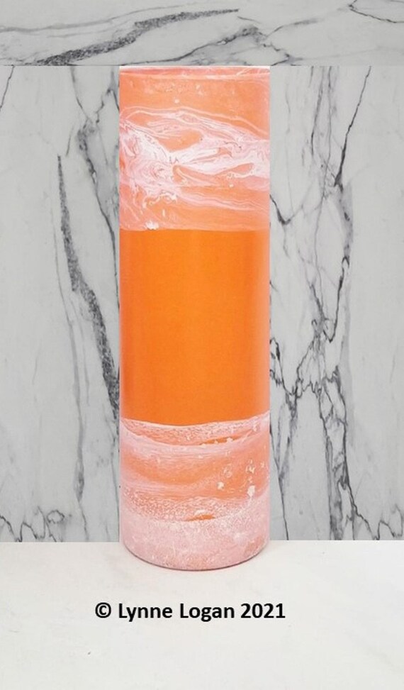 Tall Floor Vase Orange Floor Vase 3 Feet Tall Tall Orange Etsy