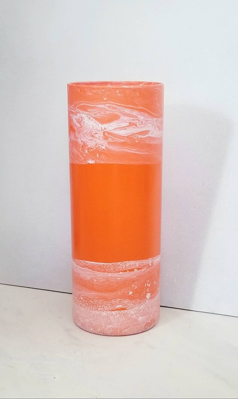 Tall Floor Vase Orange Floor Vase 3 Feet Tall Tall Orange Etsy Finland