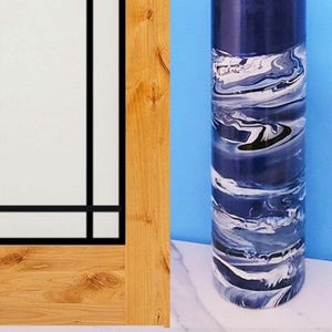Tall Floor Vase Glass, Floor Vase 2 feet tall, Navy Blue Vase, Tall Vase for Floor, Navy Blue Floor Vase, Floor Vase 28 in, Tall Floor Vase