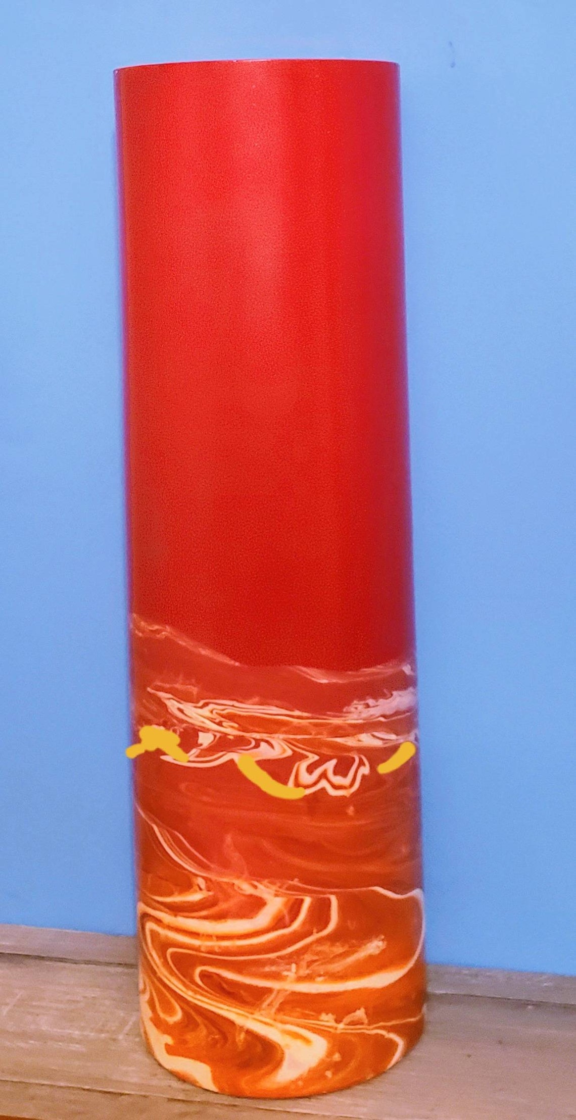 Tall Floor Vase Red Floor Vase 3 Feet Tall Large Floor Vase Etsy