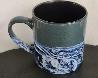 Large Coffee Mug Blue, Father's Day gift, 20 oz Mug, Extra Large Mug for Man, Large Ceramic Coffee Mug, 20 oz Coffee Mug, Large Coffee Mug