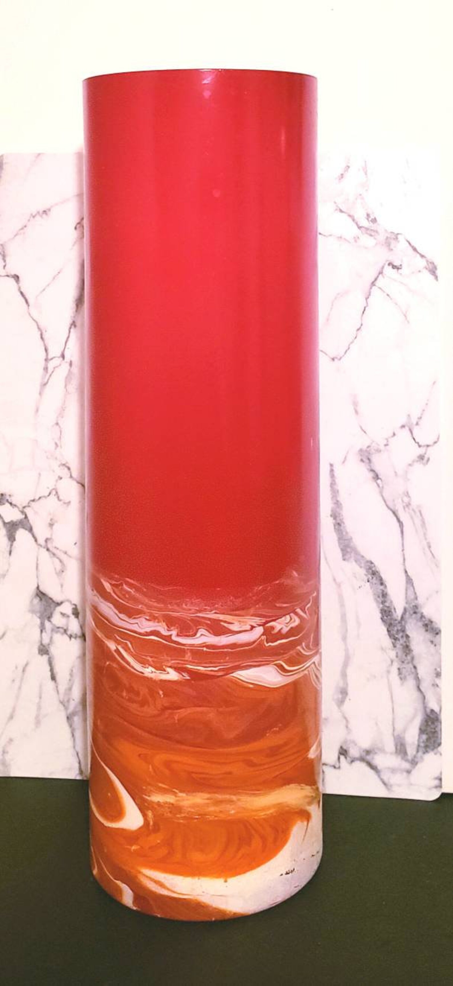 Tall Floor Vase Red Floor Vase 3 Feet Tall Large Floor Vase Etsy