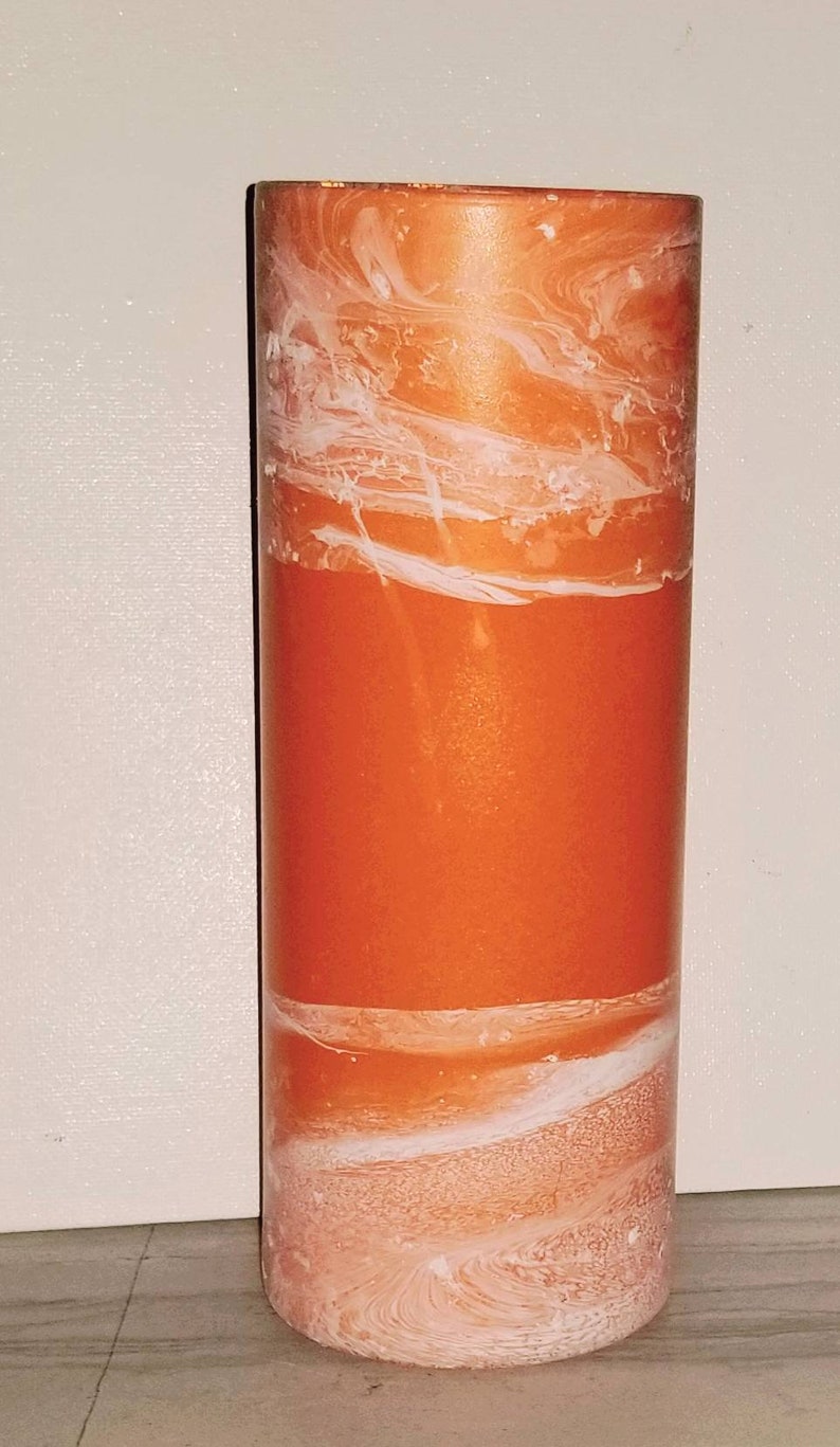 Tall Floor Vase Orange Floor Vase 3 Feet Tall Tall Orange Etsy