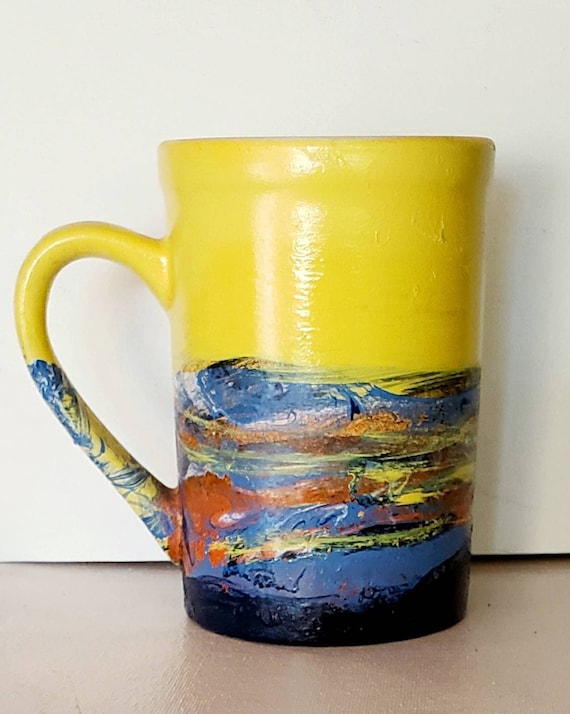 10 oz straight coffee mug Cornish Yellow 10oz Mug (Seconds) main image 1