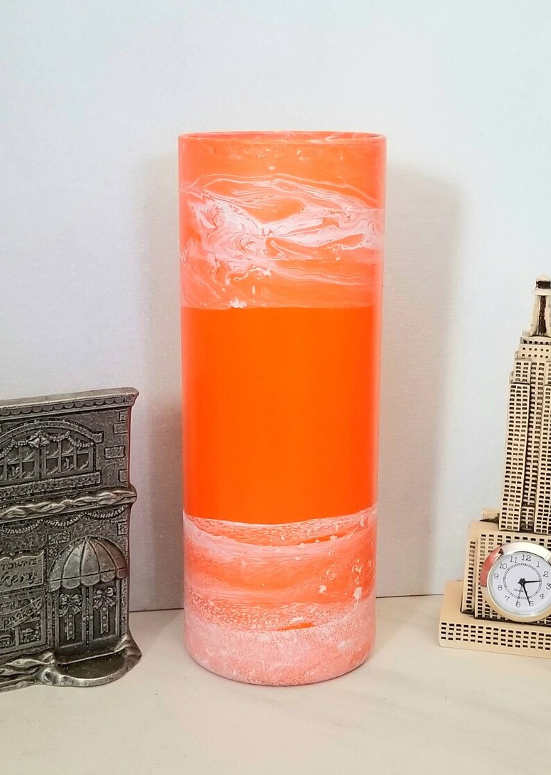 Tall Floor Vase Orange Floor Vase 3 Feet Tall Tall Orange Etsy Finland