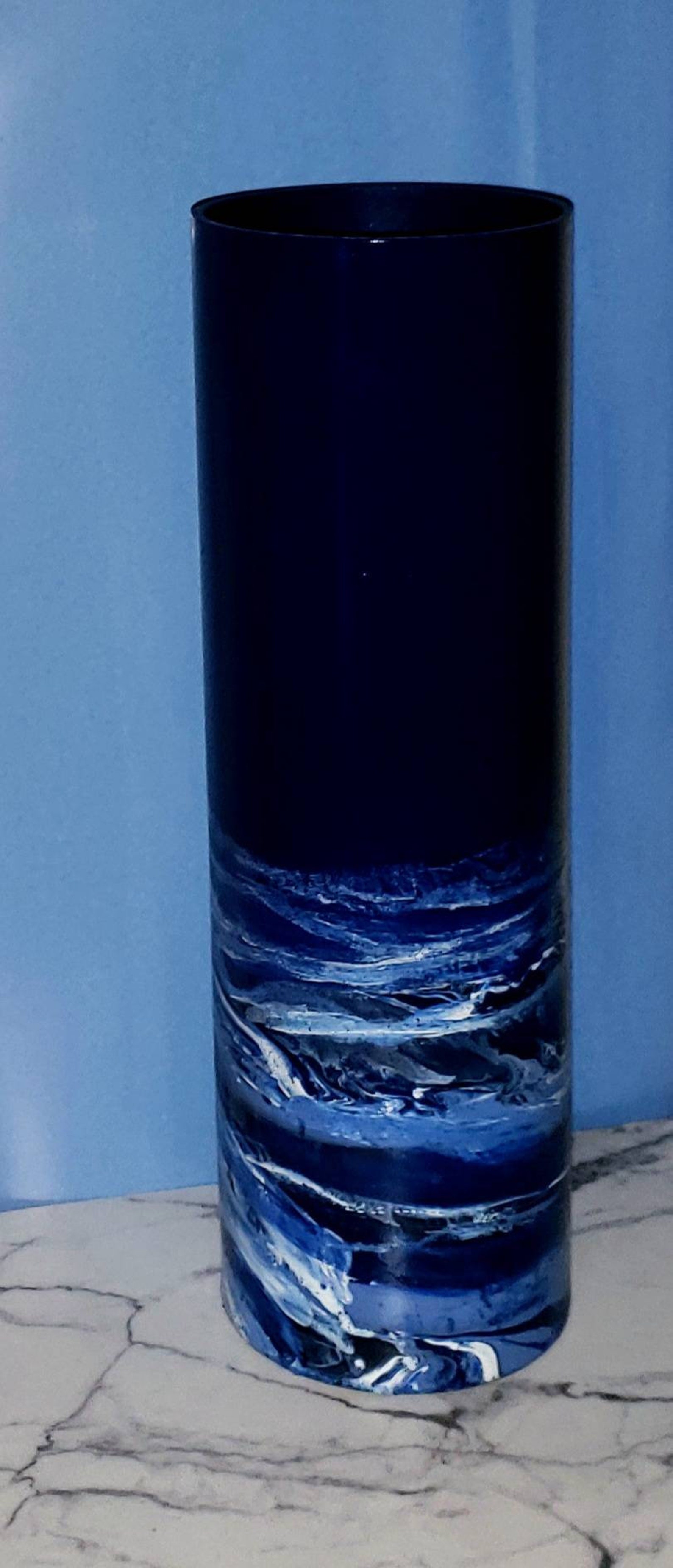 Tall Blue Floor Vase Tall Floor Vase Tall Vase for Floor Etsy UK