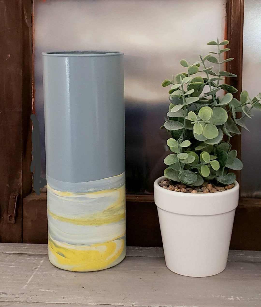 Tall Floor Vase Yellow Floor Vase 3 Feet Tall Tall Vase for Etsy