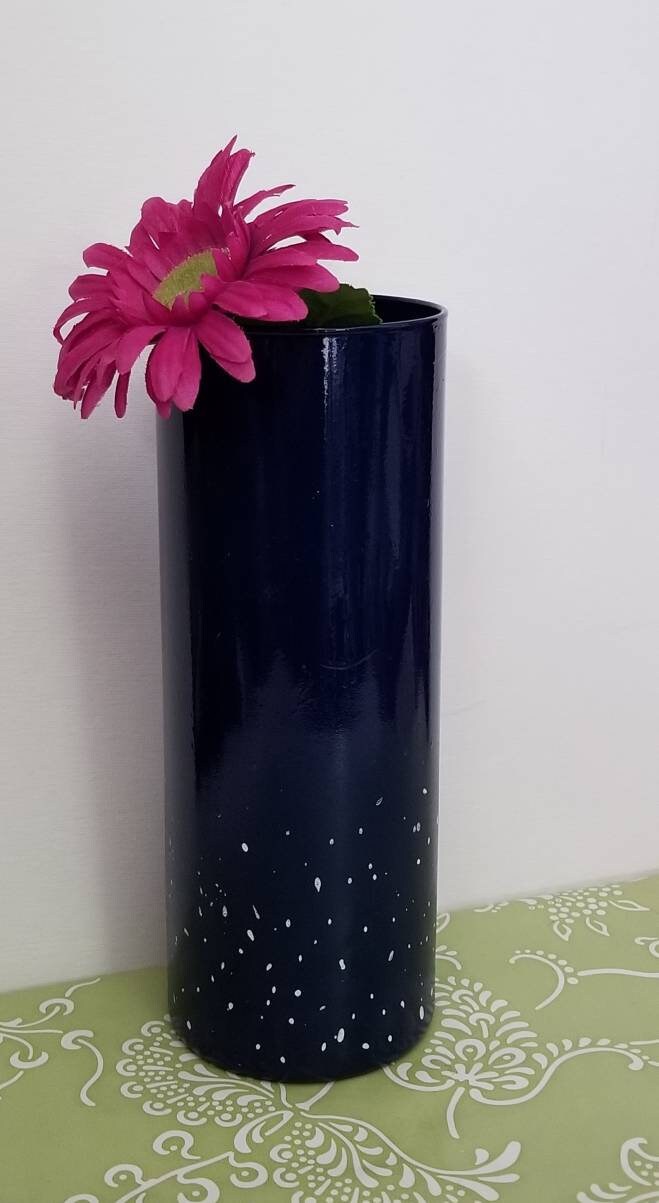 Navy Blue Vase Etsy