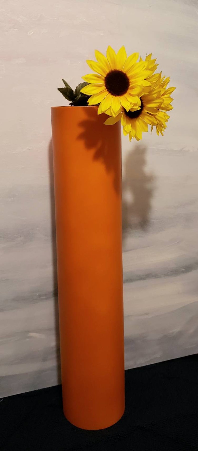 Tall Floor Vase Orange Floor Vase 3 Feet Tall Floor Vase 40 Etsy