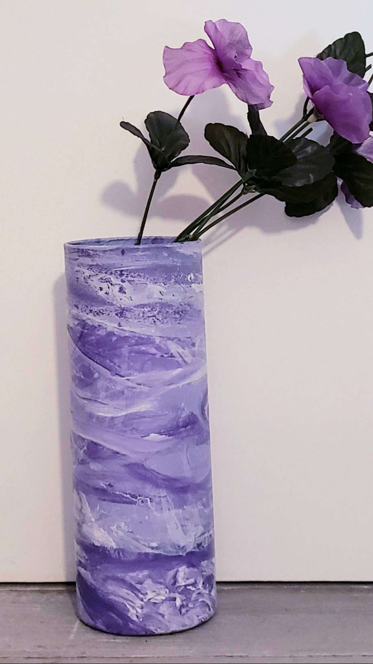 Tall Purple Floor Vase Floor Vase 3 Feet Tall Tall Floor Etsy Australia
