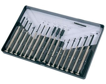 16PC Precision Screwdriver Set, Jewellers Repair And Jewelery Watches, Hex, Flat, Phillips, Nut Driver & Case CT2443