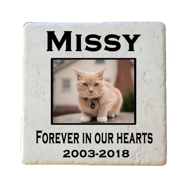 6x6 Personalize Memorial Stone,Customize it with your pets Picture Name and Date,Grave Marker,Headstone for your Pet,Dog,Cat,Horse,Fish
