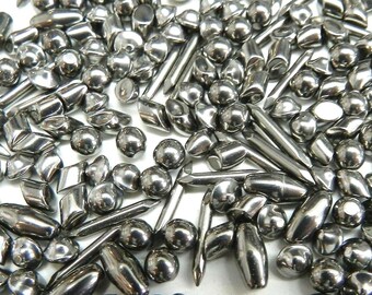 Balls, Cross, Pins, and Satellite Shapes 2.2 Lbs Large Stainless Steel Jewelers Polishing Burnishing Media Shot Mix for Tumblers