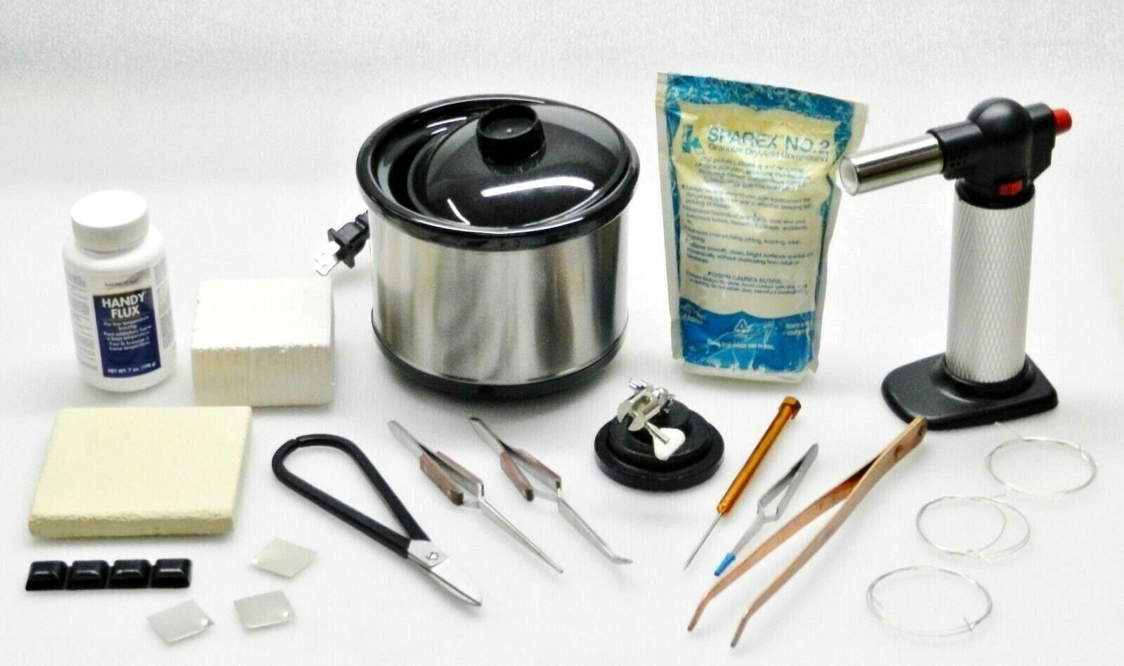 Jewelry Soldering Kit with Pickle Pot, 10 Oz Sparex Compound, & Copper  Tongs, KIT-0132