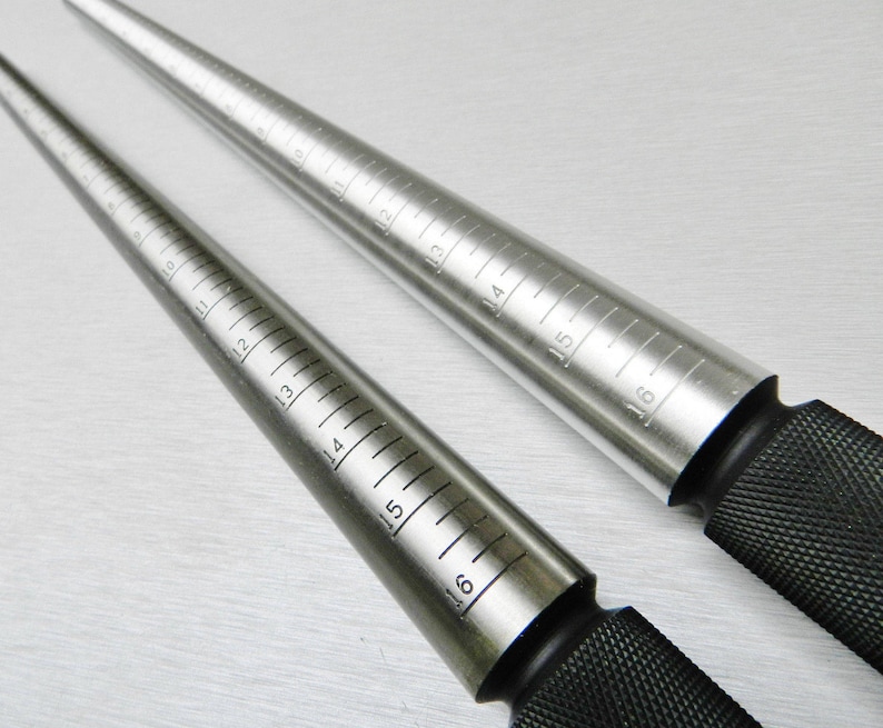 Ring Mandrel Set Of 2 Aluminum & Steel Us 116 Sizes Identical Etsy