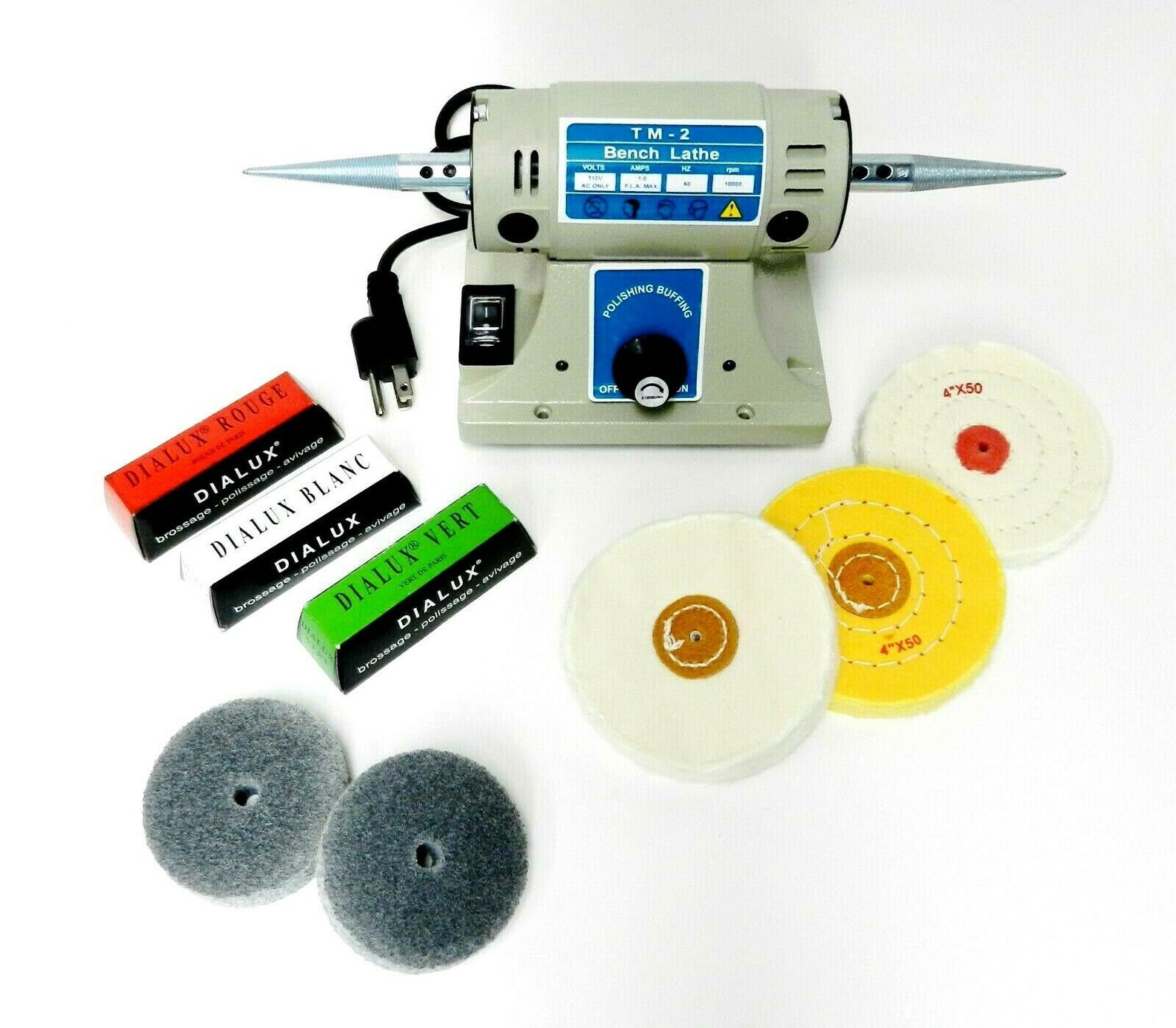 Bench Top Buffer Polisher Kit Variable Speed Motor With Set Etsy