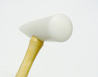 Nylon Hammer Plastic Mallet 4-3/4" Long Dome & Wedge Head Jewelry Metal Forming (5E)