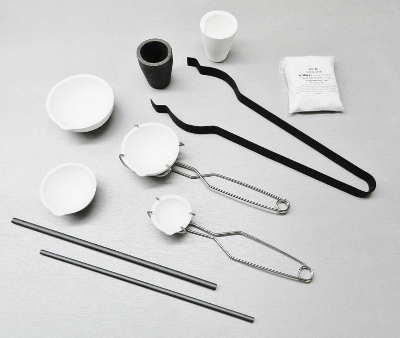 Jewelry Melting Kit Smelting Gold Silver Set Crucibles Tongs Etsy Canada