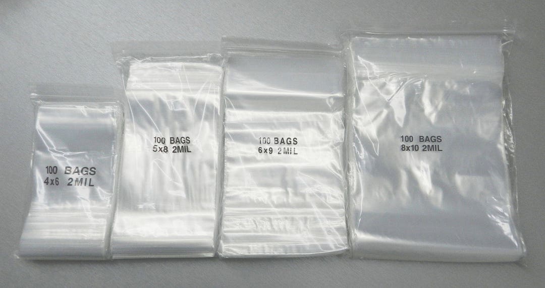 6 x 9 x 2 mil Clear Eco-Friendly Poly Ziplock Bags