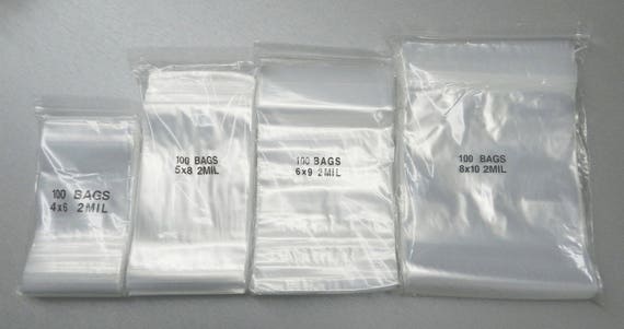 4x6 Plastic Zip Top Bags White Block (Pack of 100) | zip top bags | Only at