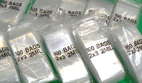 300 Tiny Reclosable 2x 3 / 2 Mil Plastic Seal-Top Bags 2x3 Small Baggies