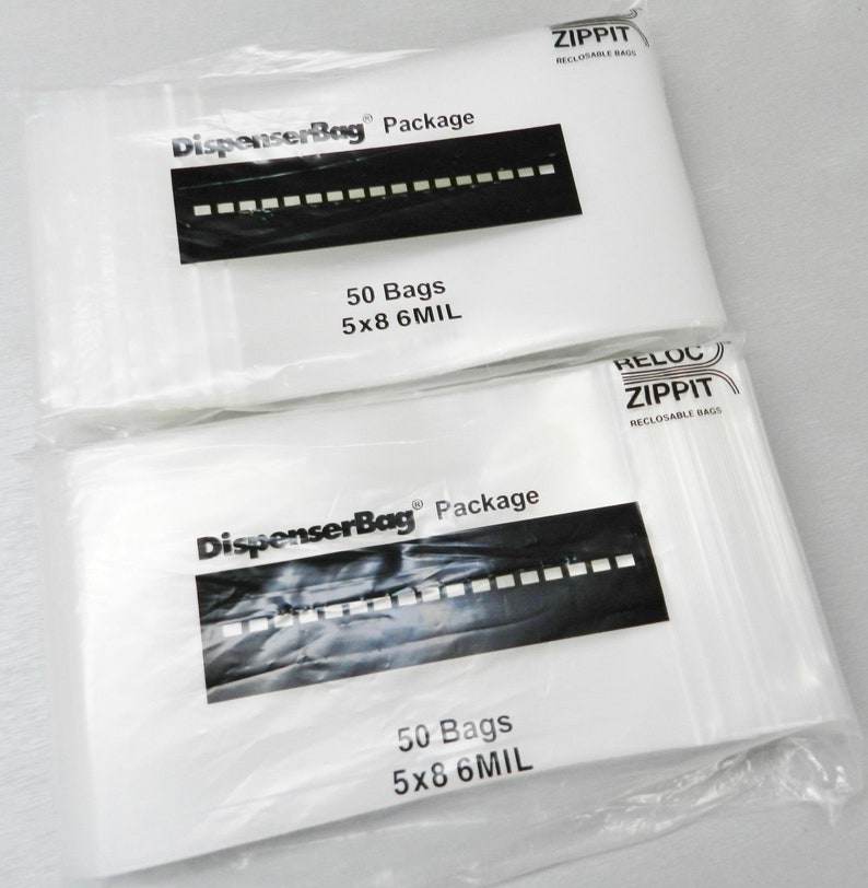 100 Zip lock Bags 6 Mil Thick 5x8 Heavy Duty Etsy