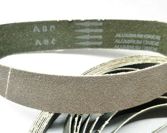 6" Abrasive Sanding Belt for Expanding Drum Sander Aluminum Oxide 80 Grit Pack of 5