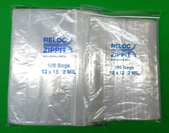 13 x 15(100 Count) Large Ziploc Bags - 2 Mil Clear Plastic