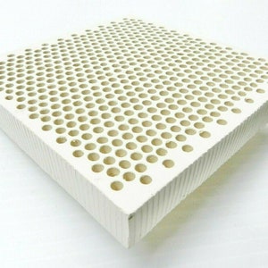 Honeycomb Soldering Board Non-asbestos Ceramic Small Size 3-7/8 X 5-5/16 X  1/2 Thick. 