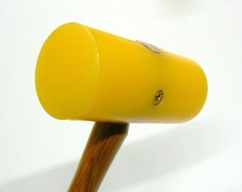 Plastic Mallet 1-1/2" x 3-1/2" Yellow Head Non Marring 6oz Craft Hammer Garland